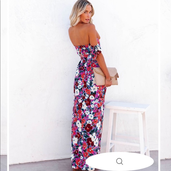 VICI ALL THE FLOWERS OFF THE SHOULDER MAXI DRESS - Picture 2 of 9